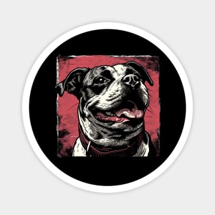 Retro Art American Bully Dog Lover Magnet